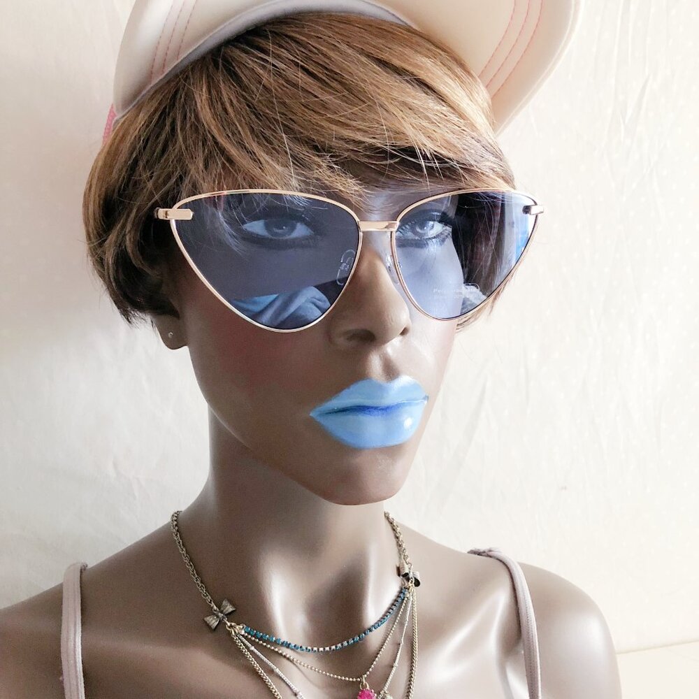 Blue Cat Eye Sunglasses